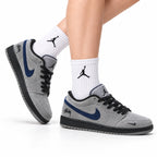 Nike Low-Top Sneakers Gray Navy Unisex Style 45 white background lifestyle main view