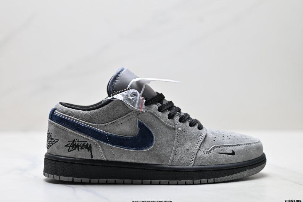 Nike Low-Top Sneakers Gray Navy Unisex Style 45 detail view 2