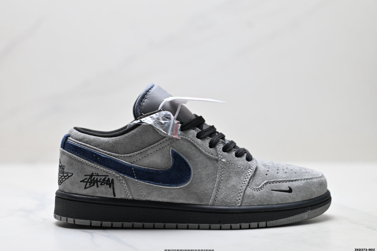 Nike Low-Top Sneakers Gray Navy Unisex Style 45 detail view 2