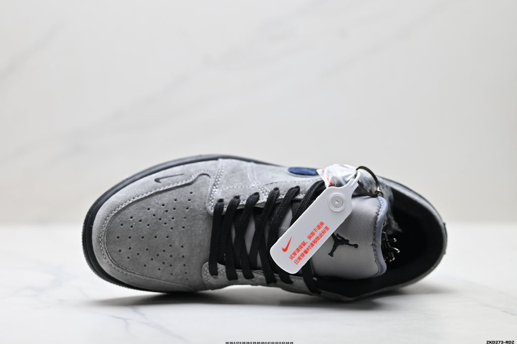Nike Low-Top Sneakers Gray Navy Unisex Style 45 detail view 3