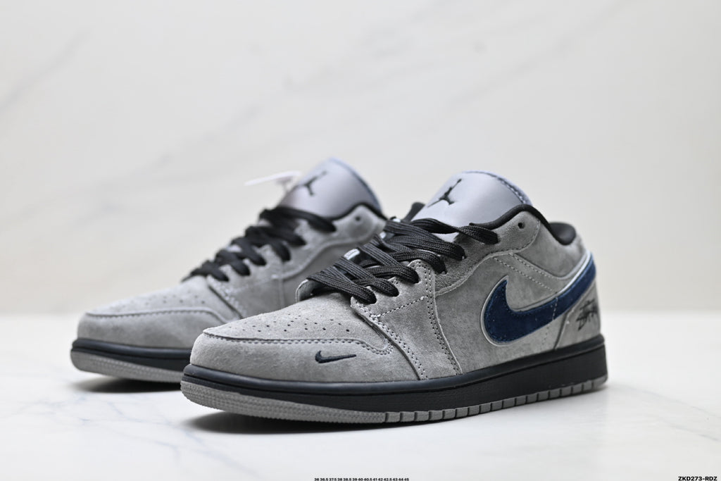 Nike Low-Top Sneakers Gray Navy Unisex Style 45 detail view 5