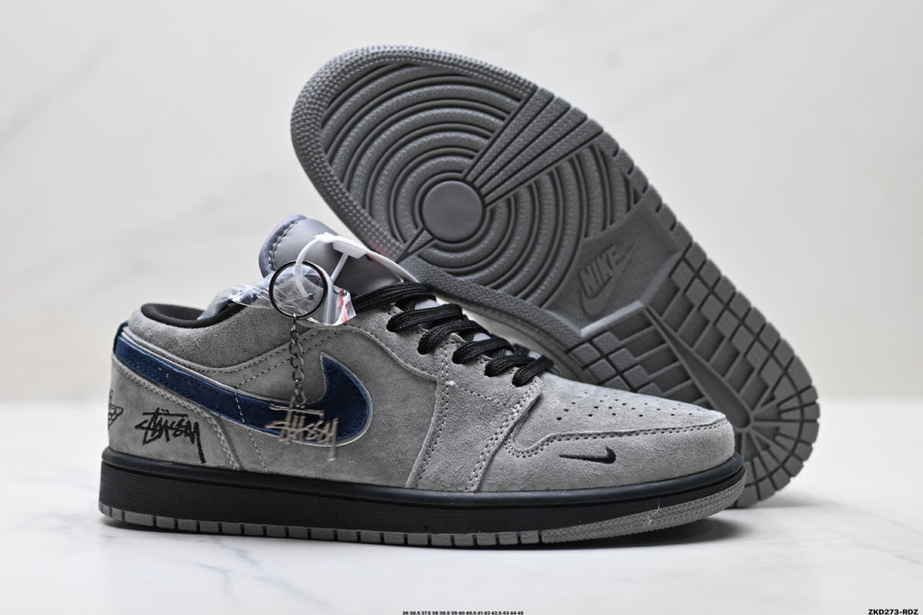 Nike Low-Top Sneakers Gray Navy Unisex Style 45 detail view 6