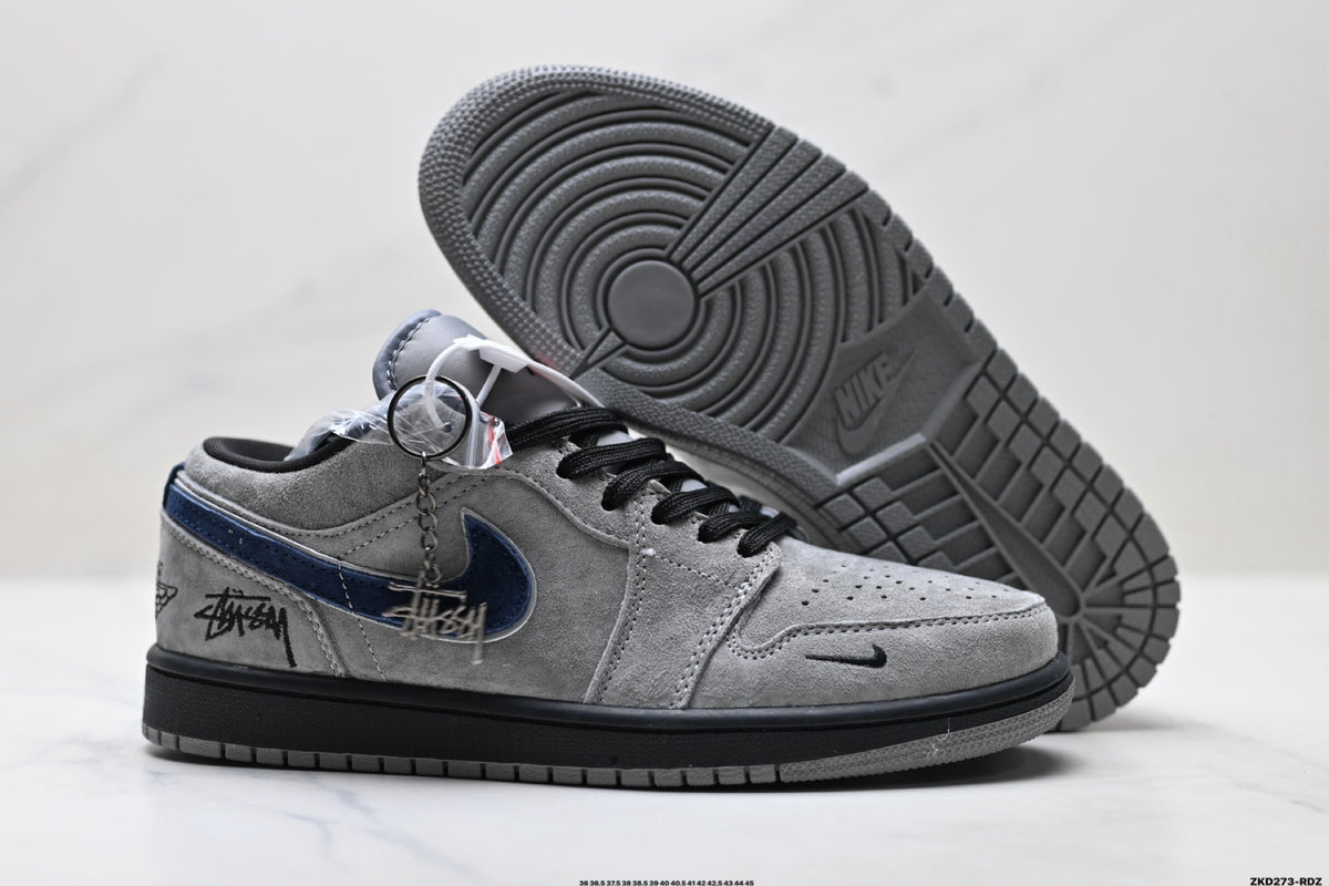 Nike Low-Top Sneakers Gray Navy Unisex Style 45 detail view 6
