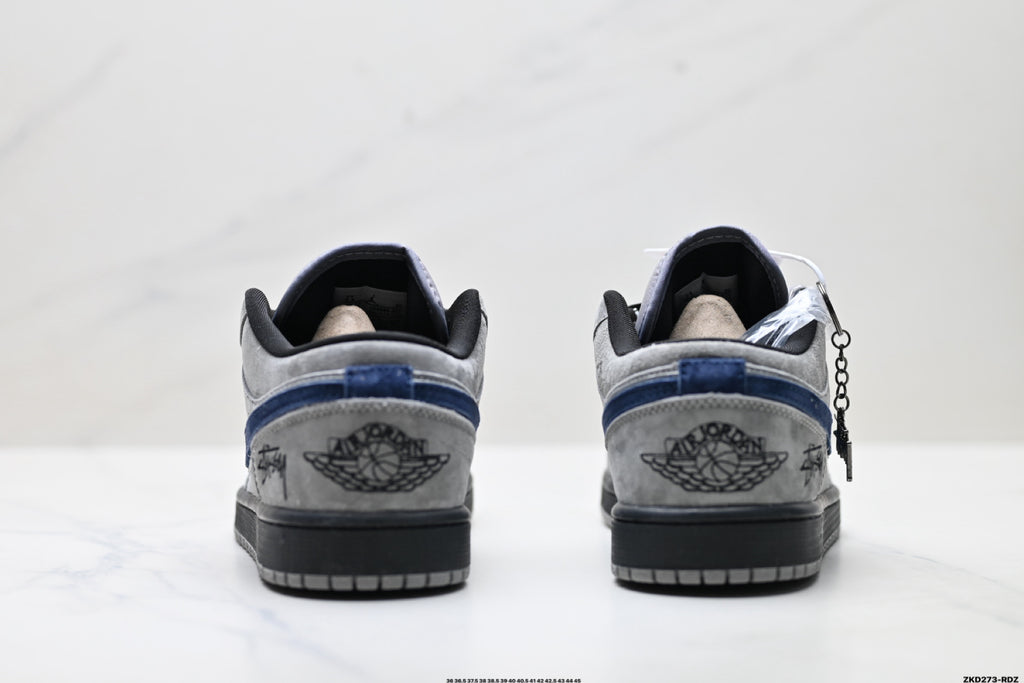 Nike Low-Top Sneakers Gray Navy Unisex Style 45 detail view 7