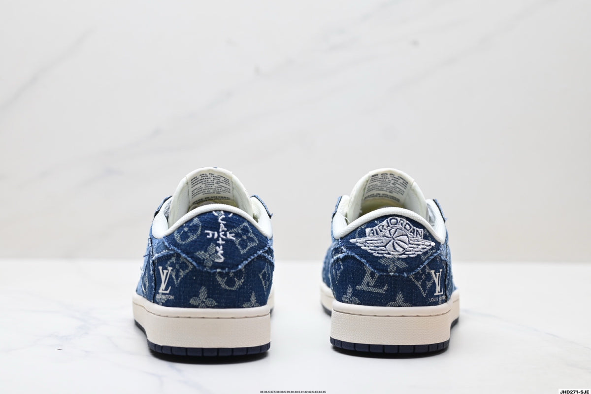 Nike Low-Top Sneakers Navy Denim Unisex Collaboration Edition Style 07 detail view 7