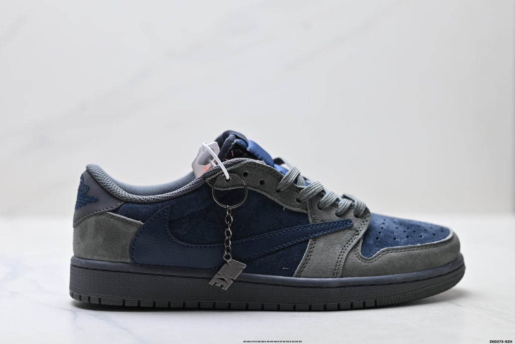 Nike Low-Top Sneakers Navy Gray Unisex Style 24 detail view 2