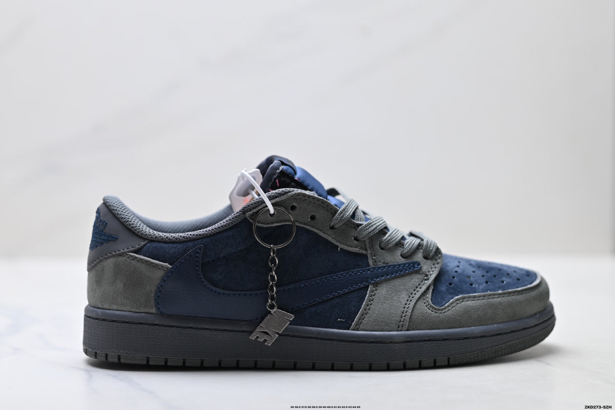 Nike Low-Top Sneakers Navy Gray Unisex Style 24 detail view 2