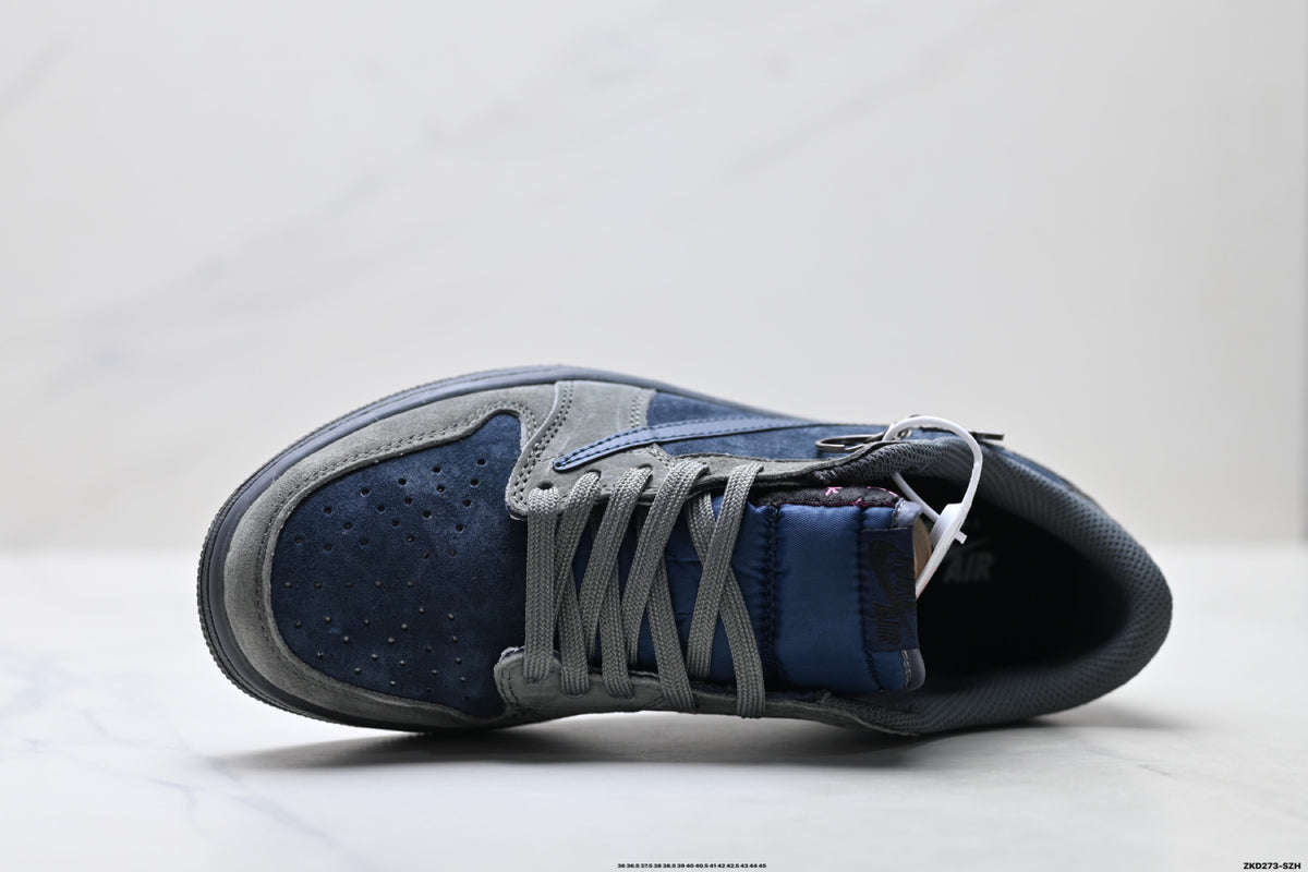Nike Low-Top Sneakers Navy Gray Unisex Style 24 detail view 3