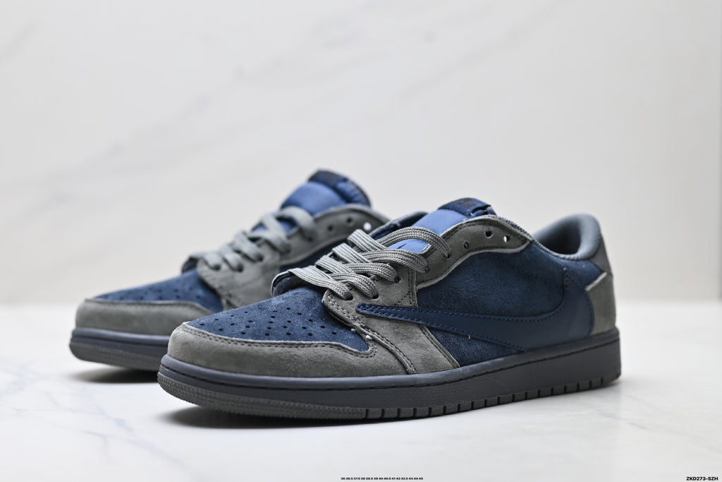 Nike Low-Top Sneakers Navy Gray Unisex Style 24 detail view 5