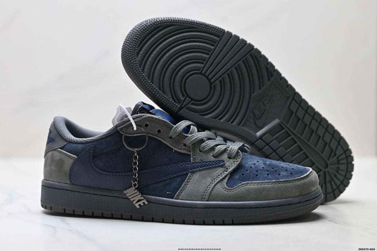 Nike Low-Top Sneakers Navy Gray Unisex Style 24 detail view 6