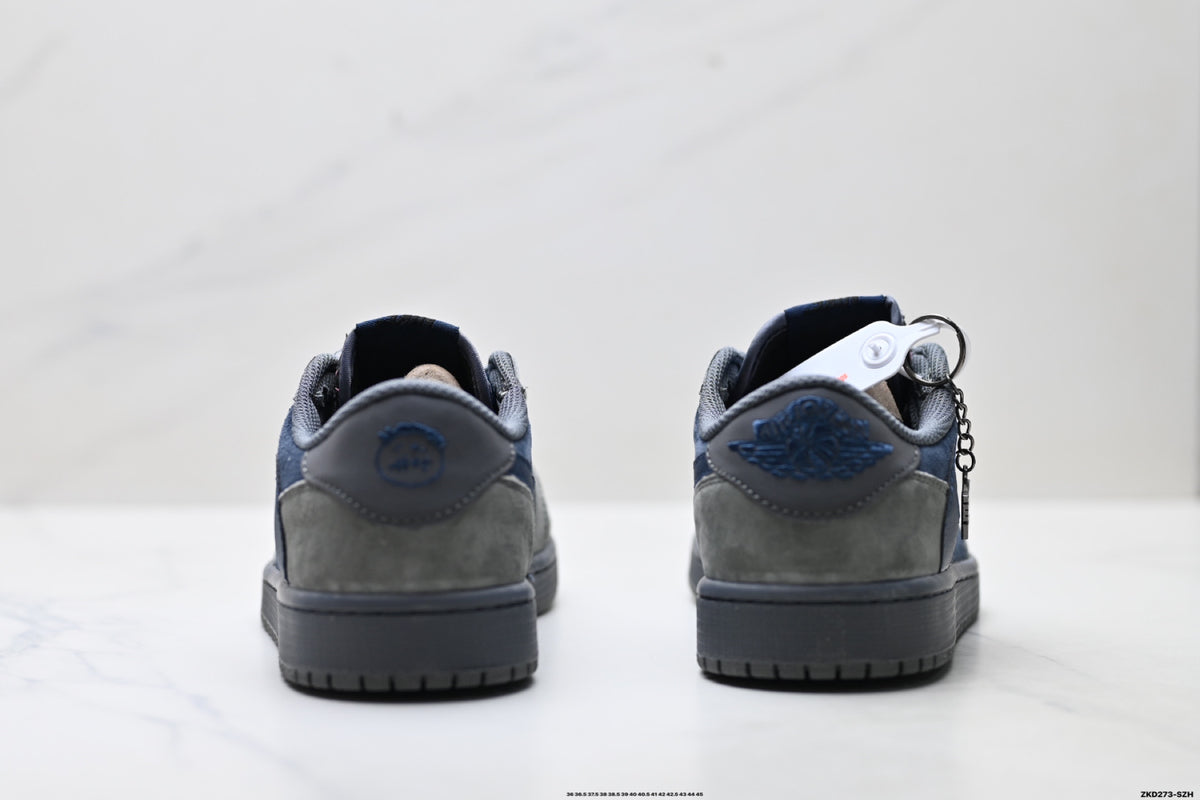 Nike Low-Top Sneakers Navy Gray Unisex Style 24 detail view 7