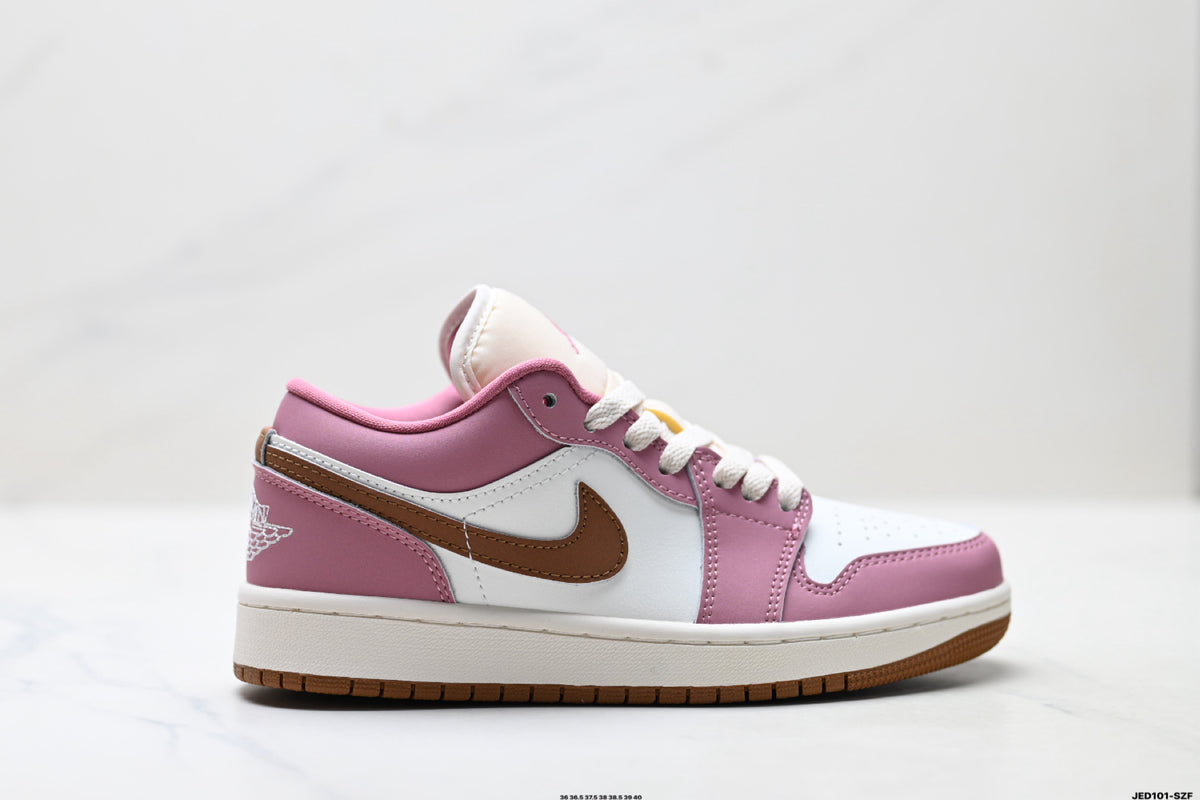 Nike Low-Top Sneakers Pink White Unisex Style 23 detail view 2