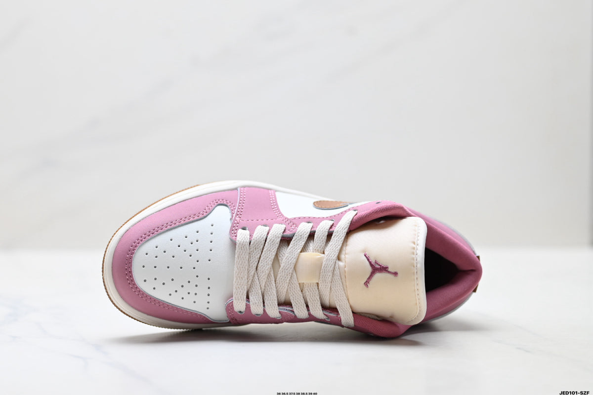 Nike Low-Top Sneakers Pink White Unisex Style 23 detail view 3