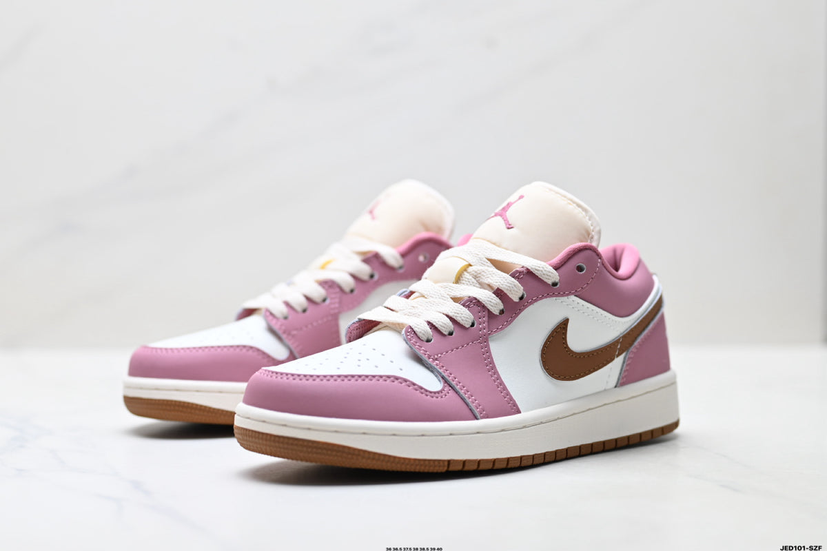 Nike Low-Top Sneakers Pink White Unisex Style 23 detail view 5