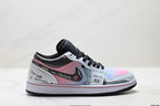 Nike Low-Top Sneakers Pink White Black Graphic Unisex Collaboration Edition Style 55 detail view 2