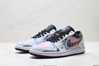 Nike Low-Top Sneakers Pink White Black Graphic Unisex Collaboration Edition Style 55 detail view 5