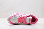 Nike Low-Top Sneakers Pink White Cartoon Unisex Collaboration Edition Style 36 detail view 3