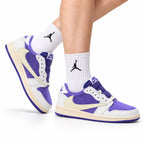 Nike Low-Top Sneakers Purple White Unisex Style 03 white background lifestyle main view