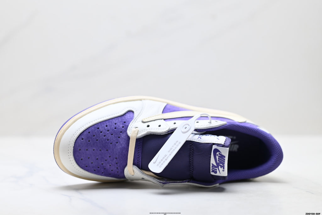 Nike Low-Top Sneakers Purple White Unisex Style 03 detail view 3