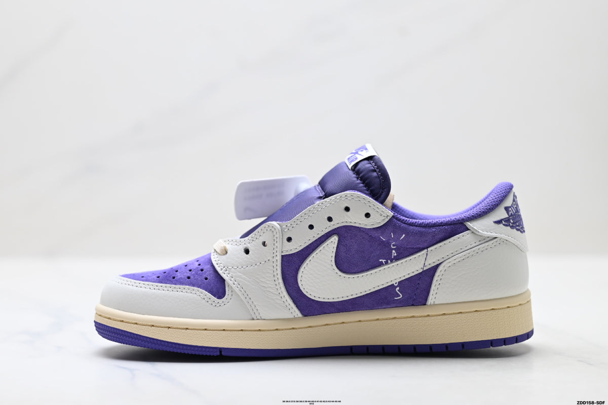 Nike Low-Top Sneakers Purple White Unisex Style 03 detail view 4