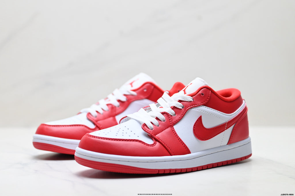 Nike Low-Top Sneakers Red White Unisex Style 52 detail view 5