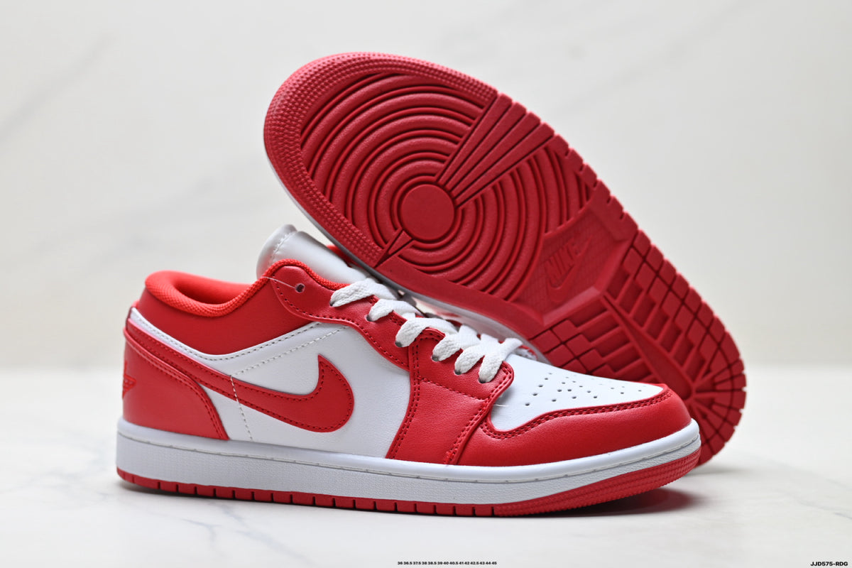 Nike Low-Top Sneakers Red White Unisex Style 52 detail view 6