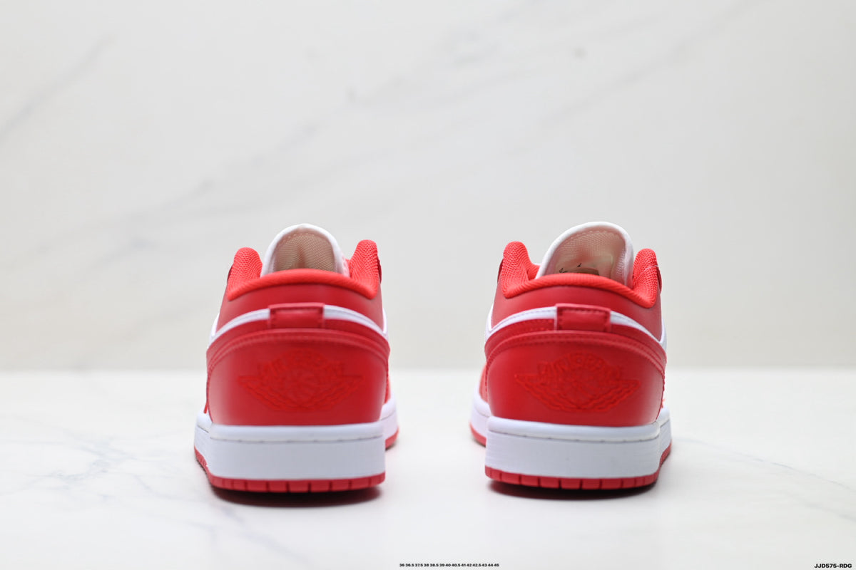 Nike Low-Top Sneakers Red White Unisex Style 52 detail view 7