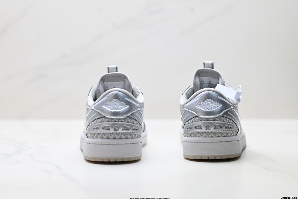 Nike Low-Top Sneakers Silver Monogram Unisex Collaboration Edition Style 11 detail view 7
