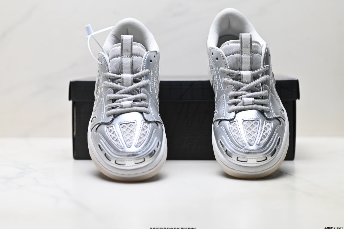 Nike Low-Top Sneakers Silver Monogram Unisex Collaboration Edition Style 11 detail view 8