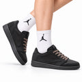 Nike Low-Top Sneakers Triple Black Unisex Style 44 white background lifestyle main view
