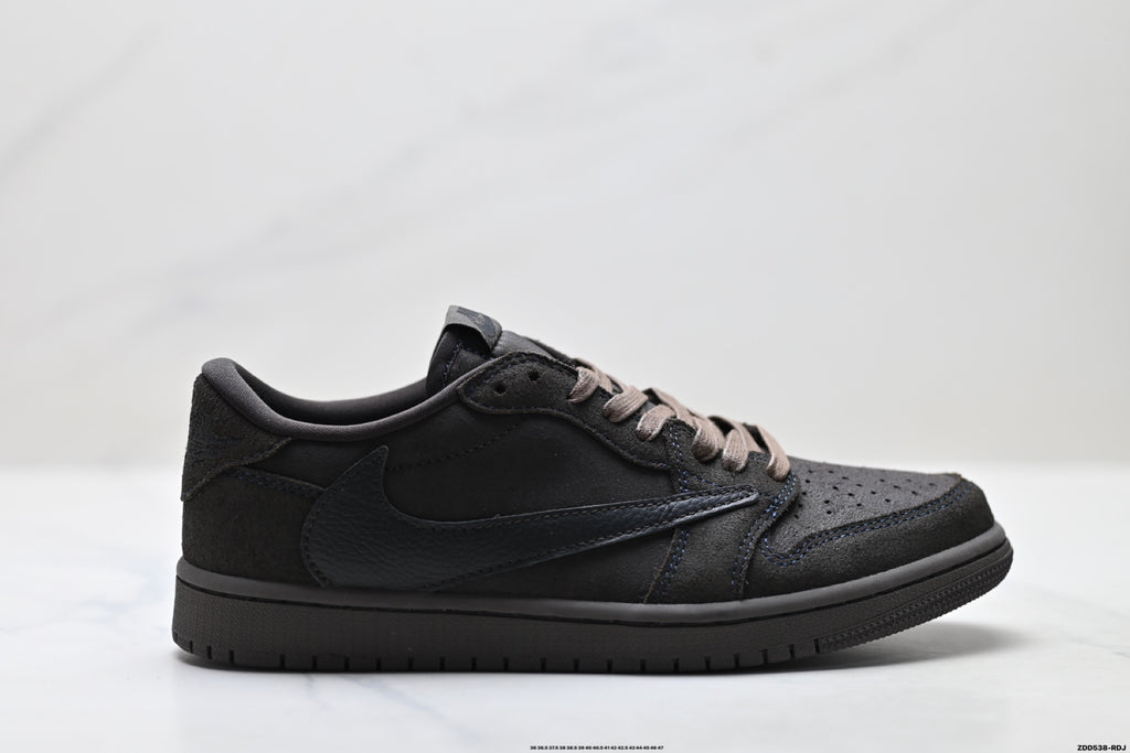 Nike Low-Top Sneakers Triple Black Unisex Style 44 detail view 2