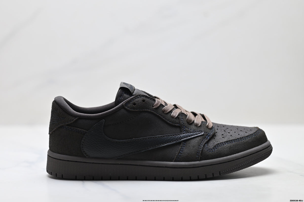 Nike Low-Top Sneakers Triple Black Unisex Style 44 detail view 2