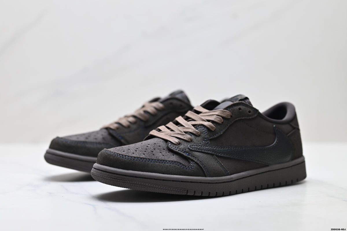 Nike Low-Top Sneakers Triple Black Unisex Style 44 detail view 5