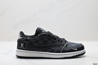 Nike Low-Top Sneakers Triple Black Monogram Unisex Collaboration Edition Style 13 detail view 2