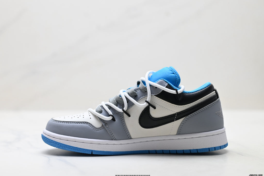 Nike Low-Top Sneakers White Black Blue Unisex Style 18 detail view 4