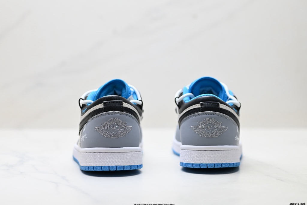 Nike Low-Top Sneakers White Black Blue Unisex Style 18 detail view 7