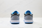 Nike Low-Top Sneakers White Black Blue Unisex Style 18 detail view 7