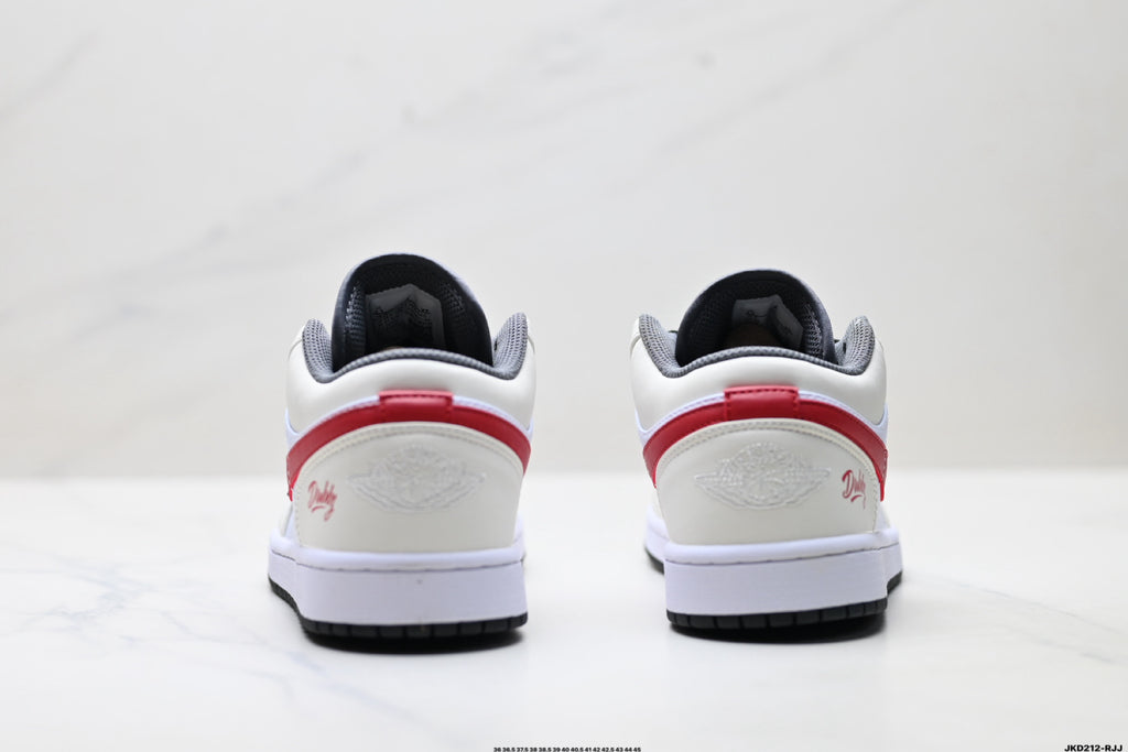 Nike Low-Top Sneakers White Black Red Unisex Collaboration Edition Style 58 detail view 7