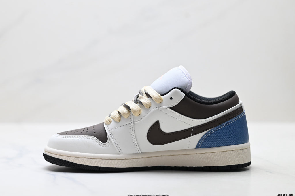 Nike Low-Top Sneakers White Brown Black Unisex Style 17 detail view 4