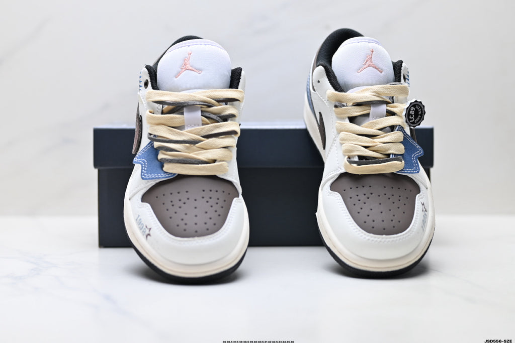 Nike Low-Top Sneakers White Brown Black Unisex Style 17 detail view 8