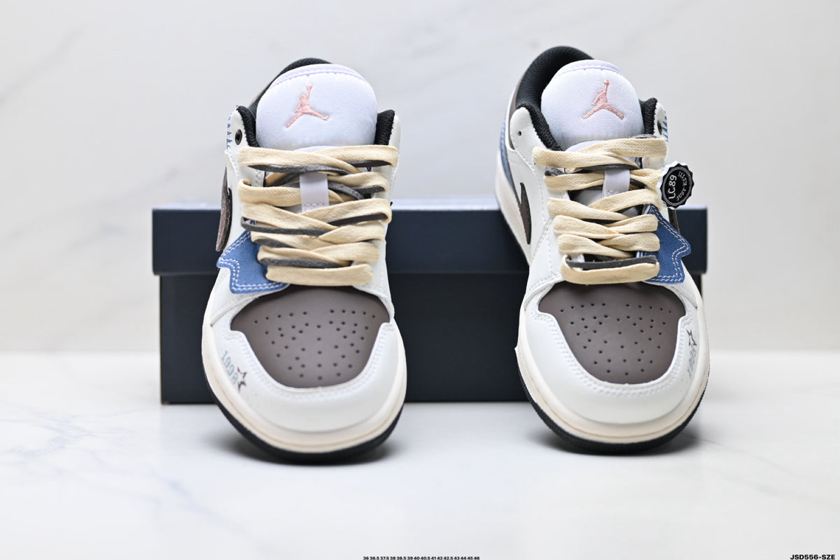 Nike Low-Top Sneakers White Brown Black Unisex Style 17 detail view 8