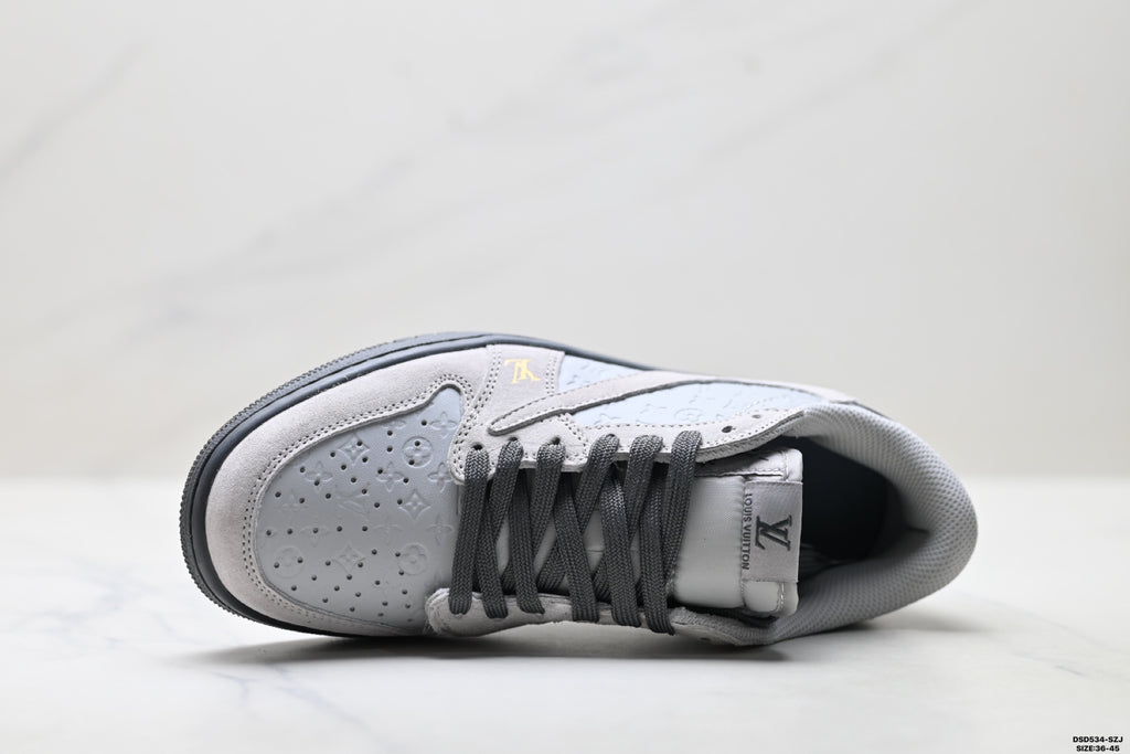 Nike Low-Top Sneakers White Gray Unisex Style 14 detail view 3
