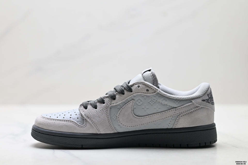 Nike Low-Top Sneakers White Gray Unisex Style 14 detail view 4