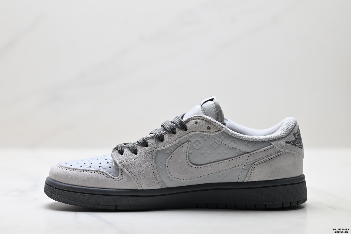 Nike Low-Top Sneakers White Gray Unisex Style 14 detail view 4