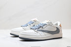 Nike Low-Top Sneakers White Gray Print Unisex Collaboration Edition Style 38 detail view 5