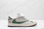 Nike Low-Top Sneakers White Green Unisex Style 04 detail view 2