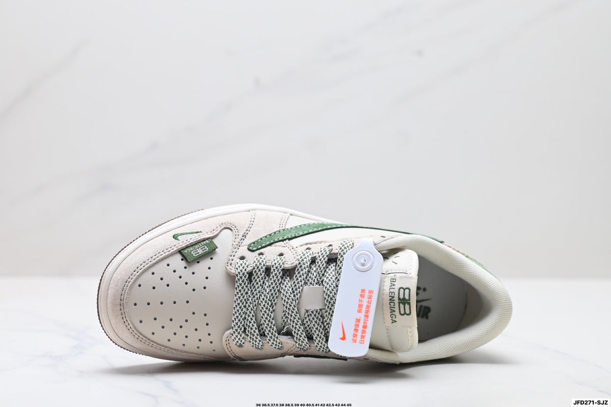 Nike Low-Top Sneakers White Green Unisex Style 04 detail view 3