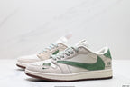 Nike Low-Top Sneakers White Green Unisex Style 04 detail view 5