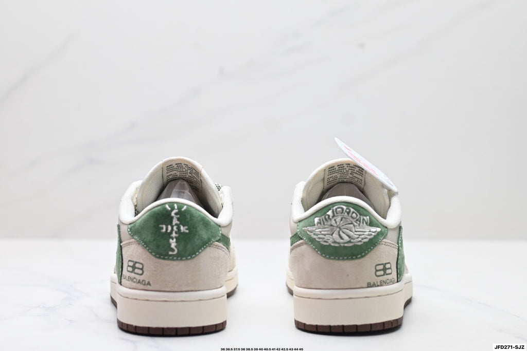 Nike Low-Top Sneakers White Green Unisex Style 04 detail view 7