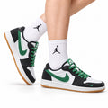 Nike Low-Top Sneakers White Green Black Unisex Collaboration Edition Style 57 white background lifestyle main view
